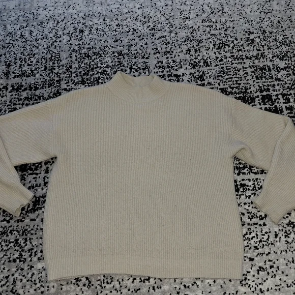 Leith Cream Knit Sweater Small | Old Money Poetcore Winter White - Picture 6 of 14